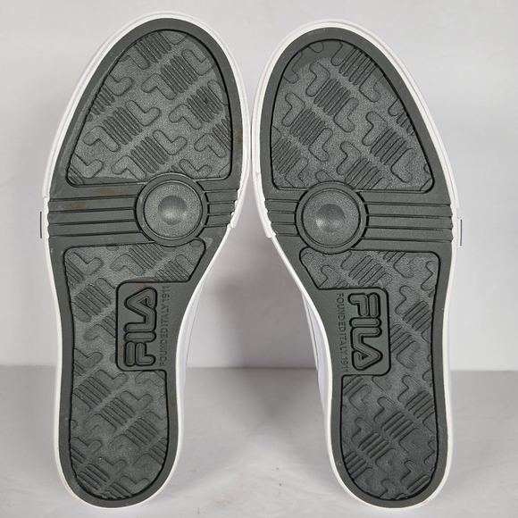 NIB FILA Women's Tarp 1911 White High-Top Platform Sneakers Size 6.5 Rubber Sole - Picture 9 of 11